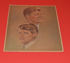 Lithographs/Prints-JFK and RFK John and Robert F Kennedy 1968 Sanger Art... - $12.00