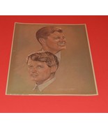 Lithographs/Prints-JFK and RFK John and Robert F Kennedy 1968 Sanger Art... - $12.00