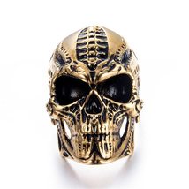 Retro Party Accessories Club Halloween Hip Hop Punk Skull Ring(Black) - £10.18 GBP+