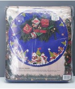 New Bucilla 43&quot; in Round Felt Tree Skirt - Woodland Holiday - 1991 Vintage - $135.66 CAD