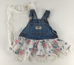 Osh Kosh Baby 3-6 Mo Overalls Dress Skirt with Shirt 2pc Set Summer Deni... - $44.34 CAD