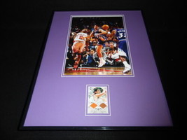 John Stockton 16x20 Framed Game Used Basketball &amp; Photo Display Jazz - £62.27 GBP
