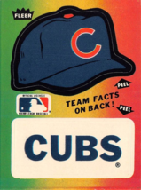 1983 Fleer Sticker Team Hats &amp; Logo Chicago Cubs (Left Side Green) ⚾ - £0.70 GBP