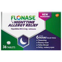 Flonase Nighttime Allergy Relief 36 Tablets Exp 10/2024 Pack of 2 - £13.50 GBP