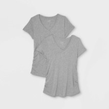 Isabel Maternity - Short Sleeve V-Neck Side Shirred T-Shirt 2pk Bundle - Size XL - £5.46 GBP