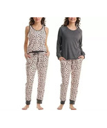 Live Love Lounge Women&#39;s Plus Size 2X Gray Pink 3 Piece Loungewear Set NWT - $13.49
