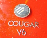 MERCURY FORD COUGAR V6 LETTERING EMBLEM NAMEPLATE TRUNK OEM USED. - $22.49