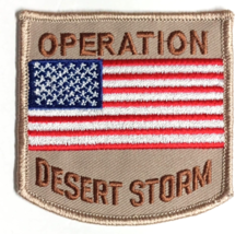 Operation Desert Storm American Flag Patriotic Military Embroidered 2.75&quot;h Patch - £4.71 GBP