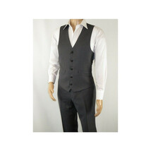Men's RENOIR Vest Wool 140's Adjustable, Full Lining 508-3 Mid Gray image 3