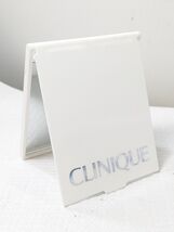CLINIQUE Travel Compact Makeup Mirror White Flip to stand Up purse size ... - $11.00