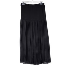 Sunny Taylor Pleated Skirt S Womens Black Elastic Waist Long Modest Line... - £18.88 GBP