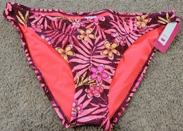 New Xhilaration xl 12-14 orange/ brown floral hipster bikini bottoms - $12.00