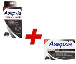 ASEPXIA CARBON DETOX 100g x 1 bars &amp; 12 Patches of acne fighting treatment{1 ea} - £13.43 GBP