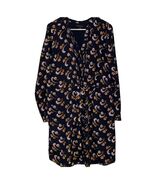 Banana Republic Fall Navy Blue Orange Yellow Dress Medium - $432.90 MXN