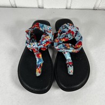 Sanuk Yoga Mat Flip Flop Sandals Womens 6 Floral Pattern - £13.19 GBP