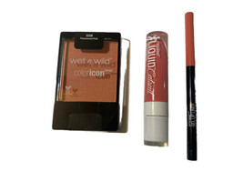 Wet n Wild ColorIcon Blush #325B + Megalast Lipstick #941B &amp; Lip Liner #... - £12.07 GBP