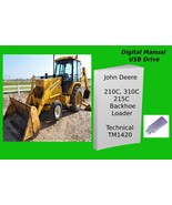 John Deere 210C 310C 215C Backhoe Loader Technical Repair Manual See Des... - £19.02 GBP