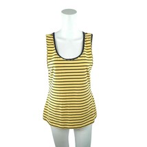 Liz &amp; Co Tank Top Shirt Pullover Womens XL Yellow Blue Striped Casual Comfort - £7.99 GBP