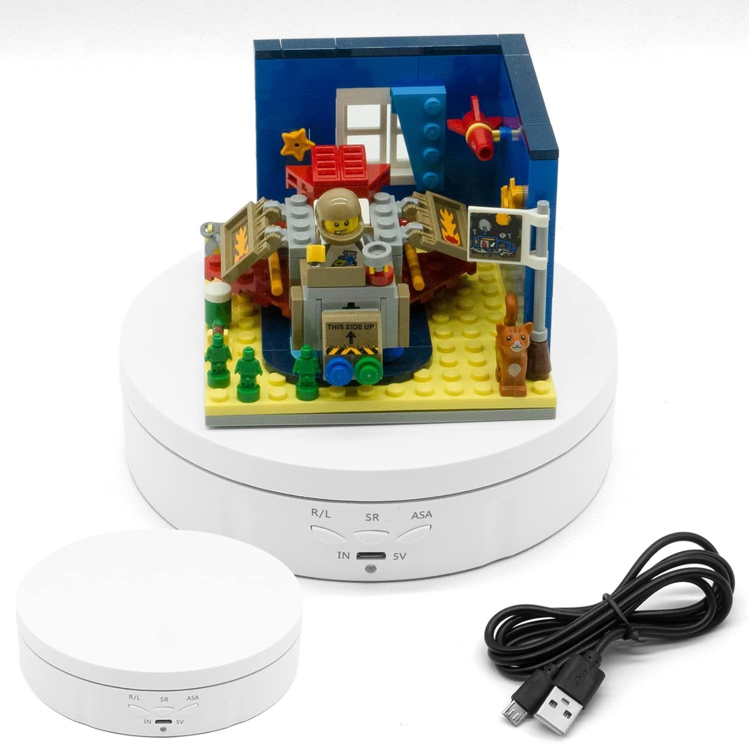 Fotoconic Motorized Rotating Display Stand, 5.7 Inch 360 Degree, White - $39.99