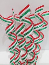 Christmas Grinch Green Red White Spiral Swirl Peppermint Candy Cane Orna... - $18.40