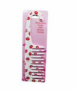  Hair Detangling Comb W/ Shower Handle Red Kisses Pattern - $18.83 CAD