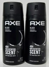 Lot of 2 AXE Black Mens Body Spray Deodorant 48hr  Frozen Pear &amp; Cedarwo... - £11.59 GBP