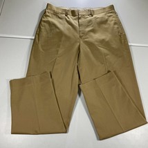 L L Bean Pants Mens 36 x 34 Khaki Brown Pants Workwear Dress Chino Slacks Office - £16.65 GBP