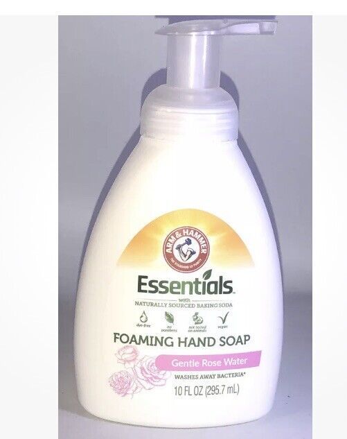 Arm & Hammer Essentials Foaming Hand Soap Gentle Rose Water 10FL OZ-NEW-SHIP24HR