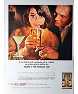 Bacardi Highballs Cocktails Enjoyable Happy Couple 1964 Vintage Print Ad - $14.70 CAD