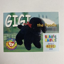 2 Gigi the poodle 1998 TY Beanie Babies RETIRED Card #4191 Series 1 &amp; 3 - £1.35 GBP