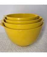 60s Vintage Yellow Rosti Denmark Mixing Bowl Set Of 4 (1.5L, 2L, 3L, 4L) - $110.80 CAD