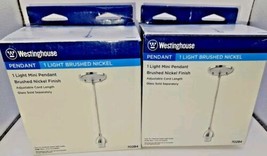 2 Single Light Mini Pendant Westinghouse 70284 Fittings 50” Nickel Finish lot - $18.37