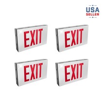 Ls Double Faced Red Led Emergency Exit Sign Light Panel Wall/Ceiling Mount 4Pcs - £78.45 GBP