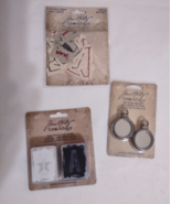 Tim Holtz Idea-ology Lot Transparent Tiles Mini Pocket Watches Stitched ... - $24.74