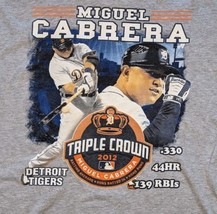 Miguel Cabrera Triple Crown T Shirt Sz Xl Detroit Tigers 2012 - £10.78 GBP