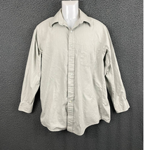 Brooks 346 Gray Dress Button Up Shirt 15 1/2 Mens 100% Cotton  - £9.95 GBP