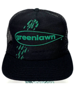 GREENLAWN Hat-Mesh-Black Green-Snapback-Puff Paint Logo-Landscaping, Law... - €19,86 EUR