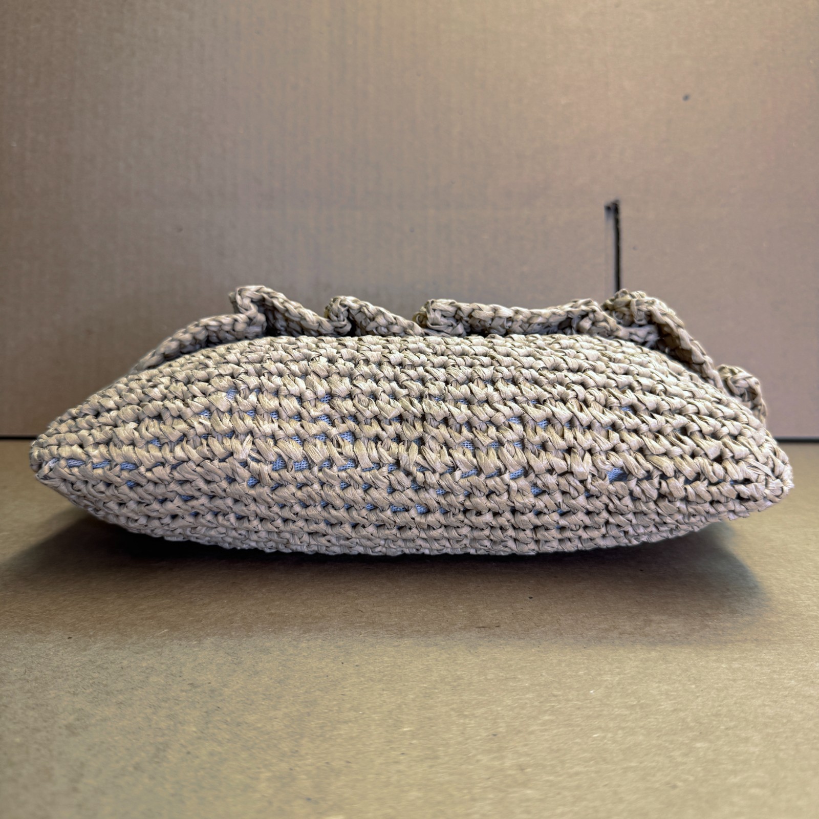 Aqua Gypsy Raffia Clutch - Natural Item image 6