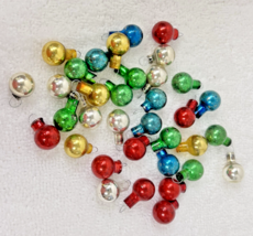 Lot of 35 Colorful Old Miniature Feather Tree Ball Christmas Ornaments 5... - $22.28