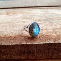 Bague en Labradorite faite à la main Bague en argent sterling 925 Bijoux en... - £44.37 GBP