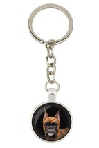 Boxer. Keyring, keychain for dog lovers. Photo jewellery. Men&#39;s jewellery. - £12.98 GBP