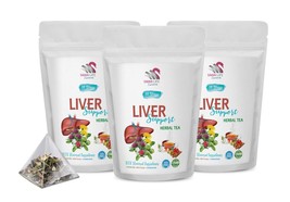 Dandelion root tea - LIVER CLEANSE DETOX TEA  - tea for liver cleanse 3 Pack 42D - £34.42 GBP