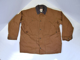 SOREL Mens XXL Brown Canvas Button Up Wool Lined Work Chore Hunting Jacket 2XL - £49.25 GBP