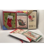 Vintage lot of new unused Christmas cards variety some sealed - £12.77 GBP