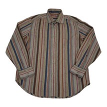 Robert Graham Exclusive Button Up Shirt Men Multicolor Patterned Flip Cu... - $23.28