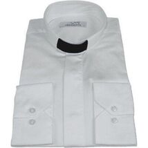Mens CEREMONIA Clergy Pastor Priest Shirt 100% Cotton Turkey #stn 13 HYB White image 2