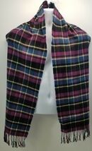 I) Women's Feel Tartan Plaid Checkered Fringed Tassel Scarf Purple Blue ... - $11.87
