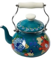 Pioneer Woman ~ DAZZLING DAHLIA ~ 2 Quart Tea Kettle ~ Enamel on Steel ~... - $75.00