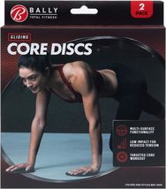 Bally Total Fitness Gliding Core Disc - Black (2 Pack) - £20.53 GBP