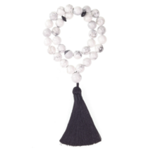 Tasbih Natural White Howlite 12mm Bead Stone - 33 Prayer Beads with Blac... - €16,61 EUR